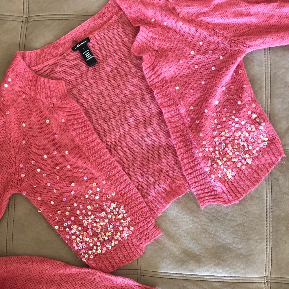 Maurice’s Pink Sparkly Shrug